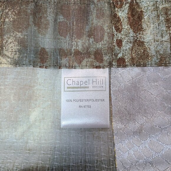 Chapel Hill Chocolate Madagascar Sheer Rod Pocket Curtains 2 Panels 63" Long - Picture 2 of 8